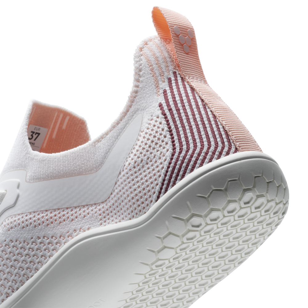 Vivobarefoot Primus Lite Knit Womens White/ Peach Melba