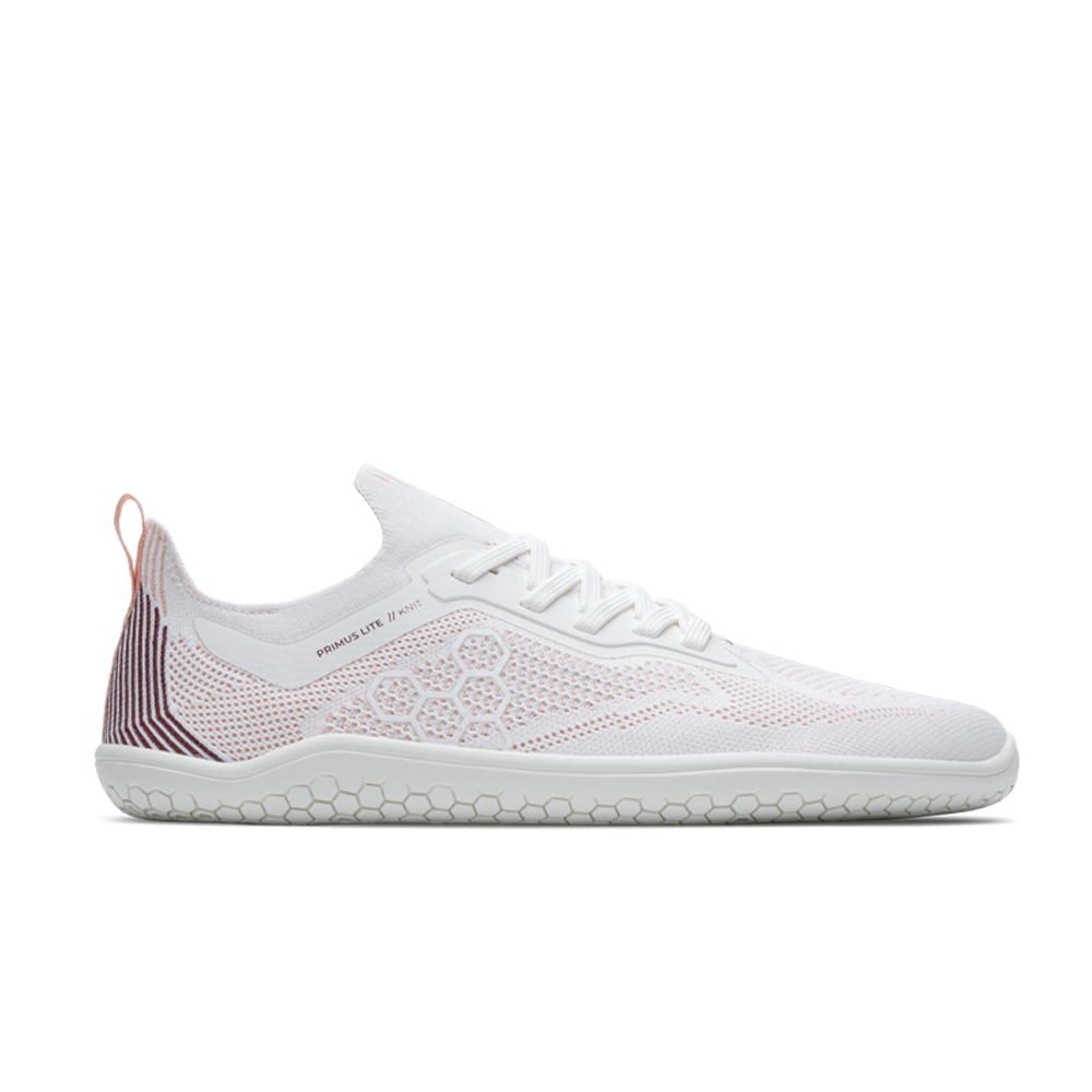 Vivobarefoot Primus Lite Knit Womens White/ Peach Melba