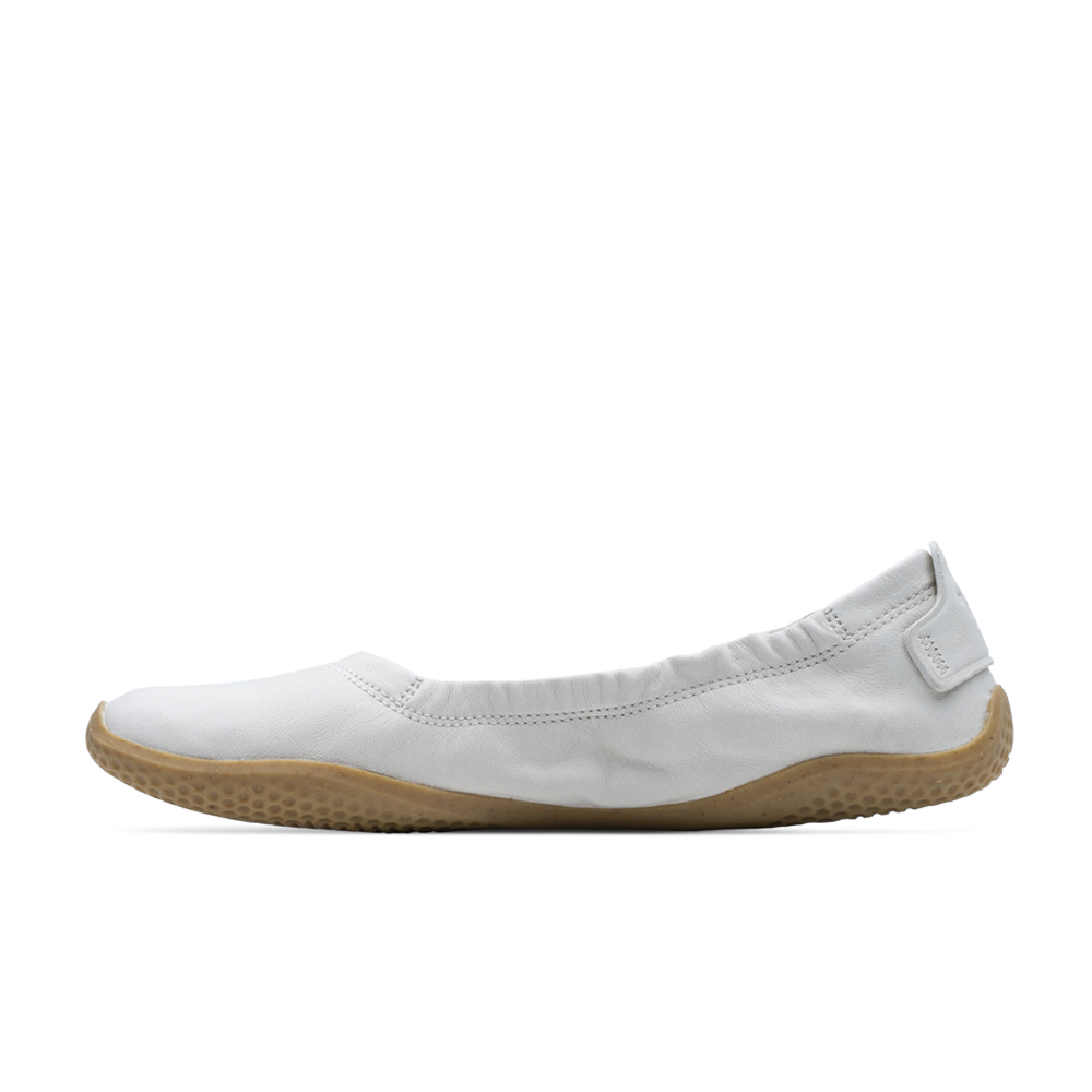 Vivobarefoot Primus Asana Yin Ballerina Leather Womens Limestone