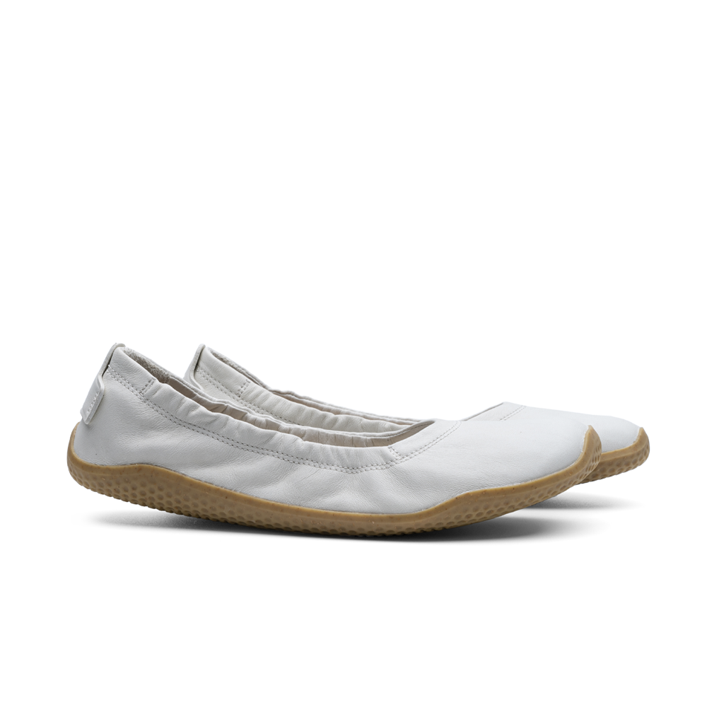 Vivobarefoot Primus Asana Yin Ballerina Leather Womens Limestone