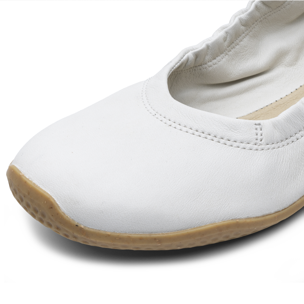 Vivobarefoot Primus Asana Yin Ballerina Leather Womens Limestone