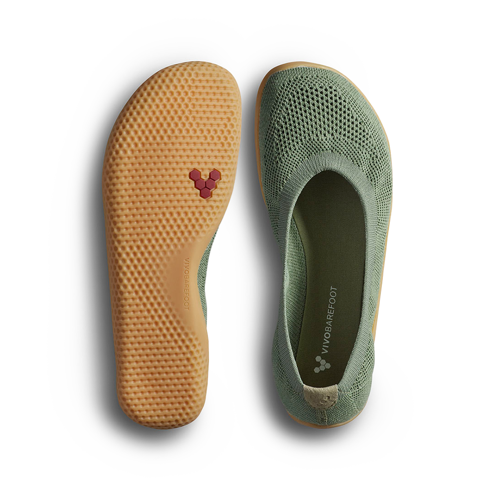 [PRE-ORDER] Vivobarefoot Asana Yin Ballerina Knit Womens Dusty Green (ETA. LATE MARCH)