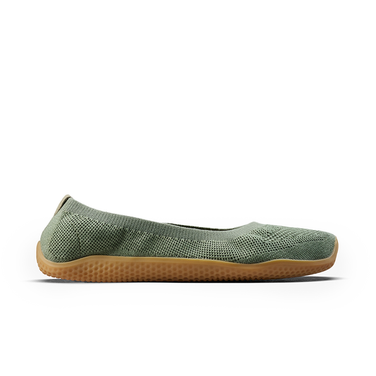 [PRE-ORDER] Vivobarefoot Asana Yin Ballerina Knit Womens Dusty Green (ETA. LATE MARCH)