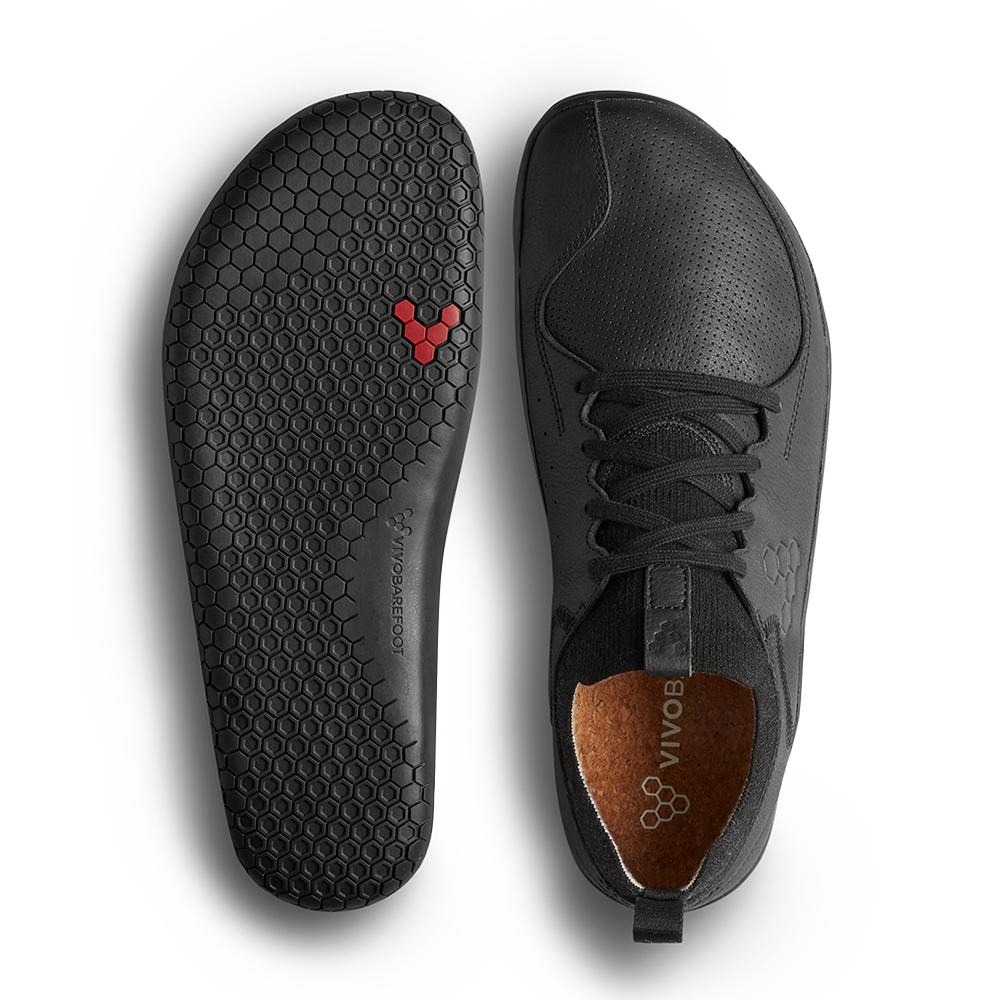 [PRE-ORDER] Vivobarefoot Primus Asana Leather Mens Obsidian (ETA. MID DEC)