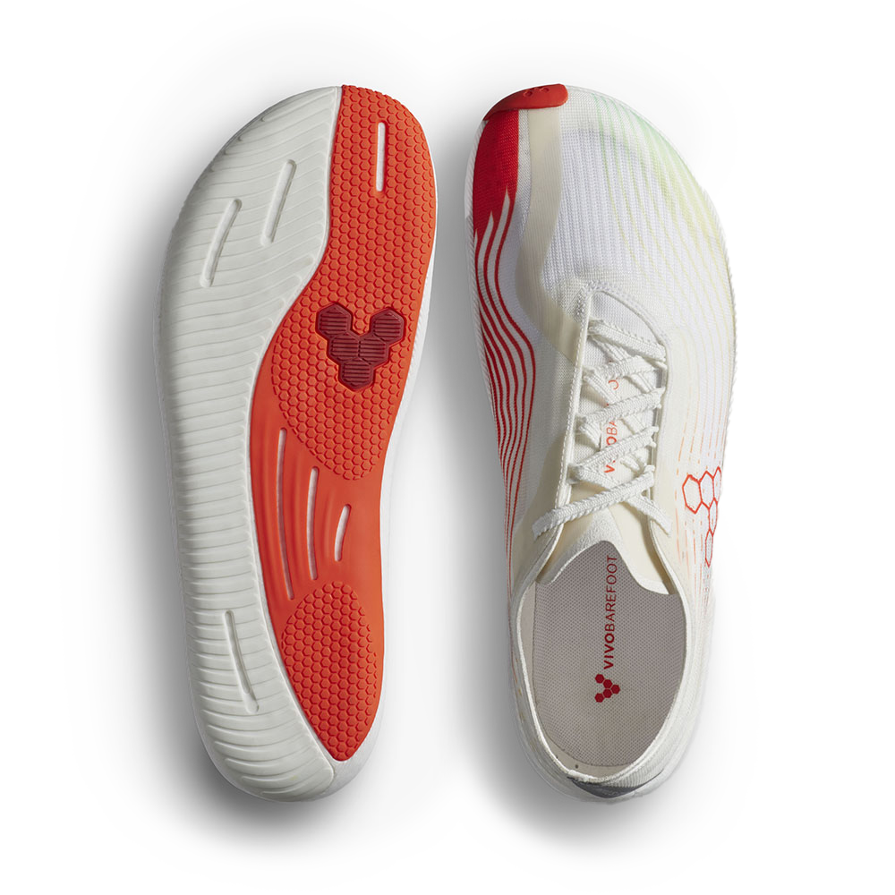 [PRE-ORDER] Vivobarefoot Primus Flow Mens Bright White/ Neon Orange (ETA. LATE MARCH)