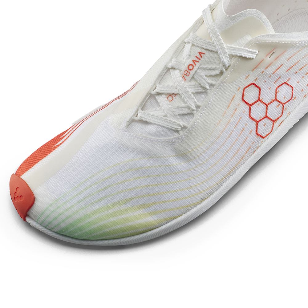 [PRE-ORDER] Vivobarefoot Primus Flow Mens Bright White/ Neon Orange (ETA. LATE MARCH)