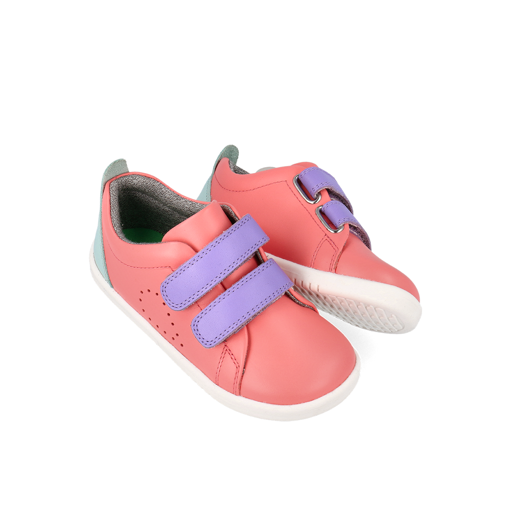 Bobux  I-Walk Grass Court Ocean Coral + Mauve Combo