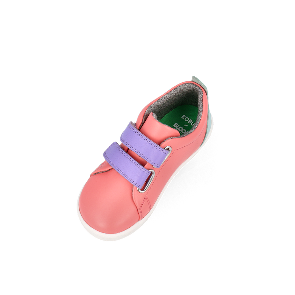 Bobux  I-Walk Grass Court Ocean Coral + Mauve Combo