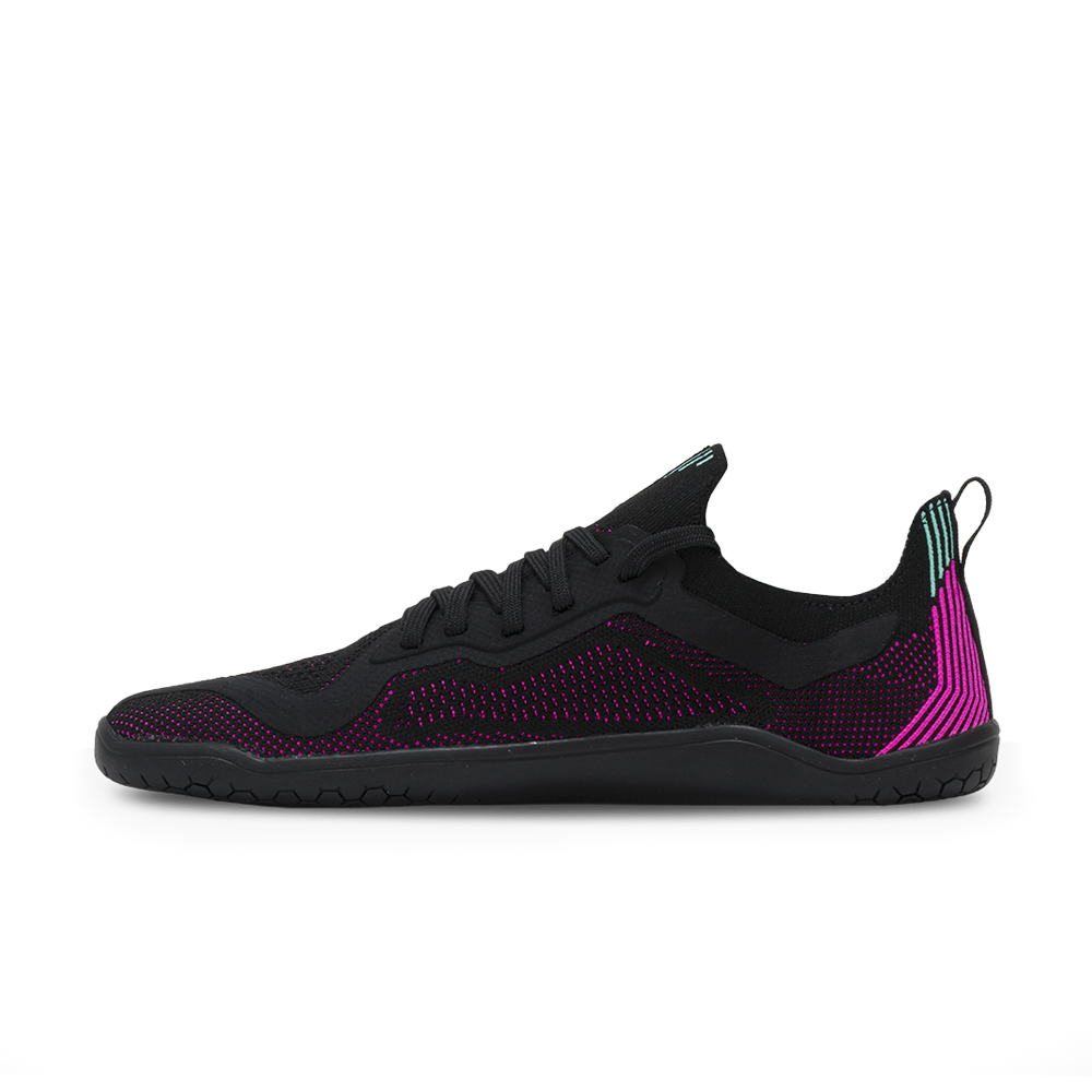 Vivobarefoot Primus Lite Knit Womens Obsidian/Vibrant Pink